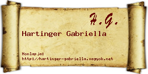 Hartinger Gabriella névjegykártya